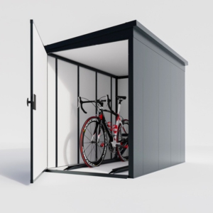Schowek na rowery - 2 rowery otwarty - antracyt RAL 7016