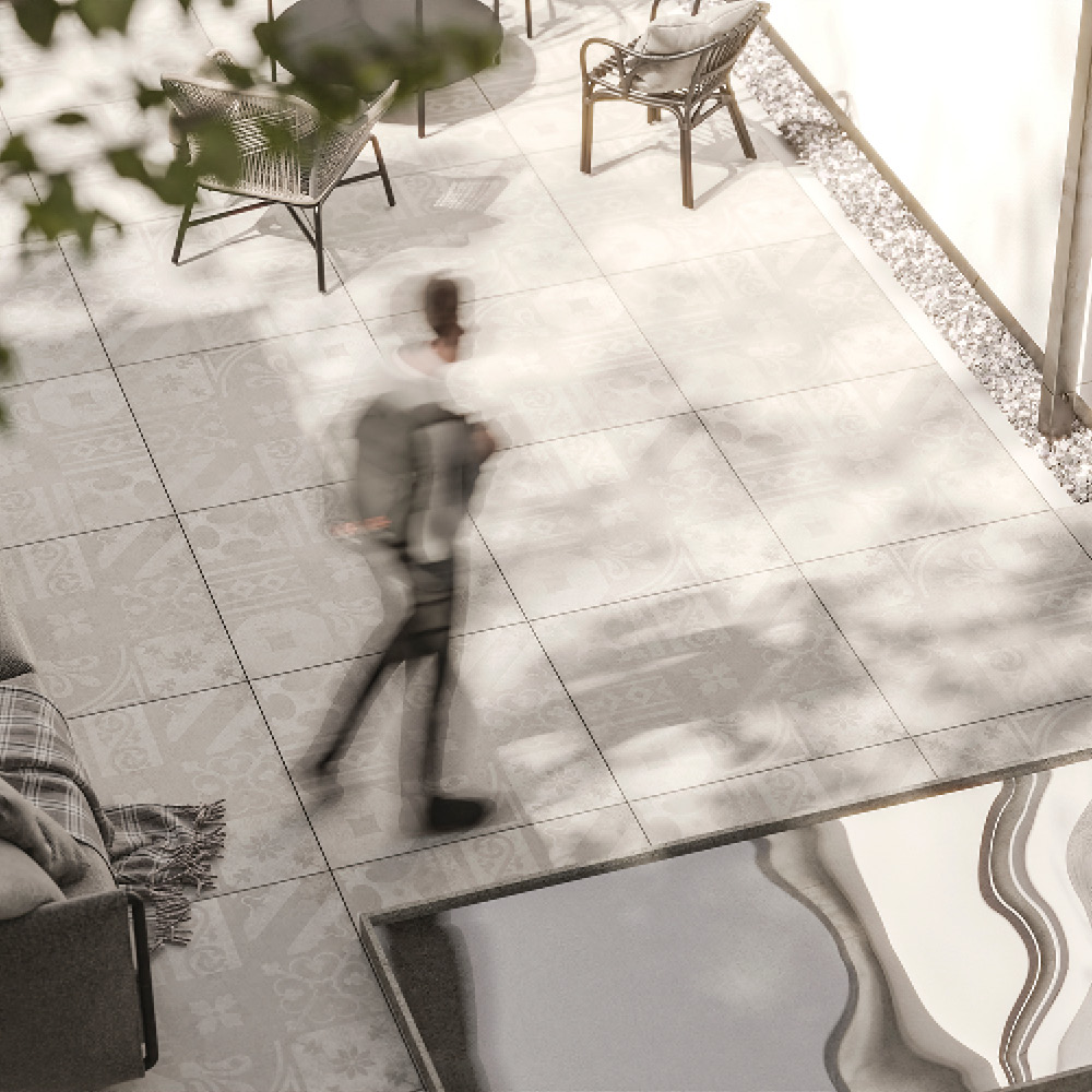 Taras z płyt tarasowych Centro Grey