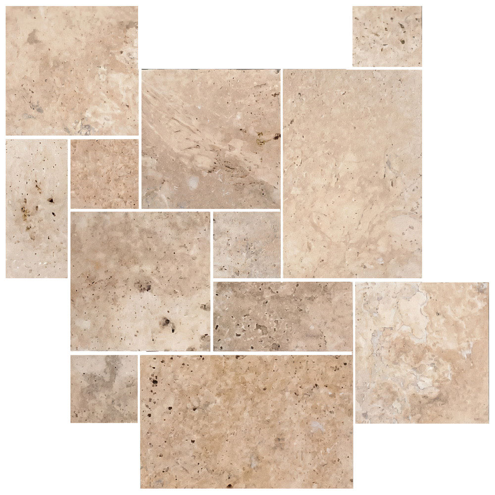 Trawertyn Blend French Pattern 0,742m2 x 1,2cm