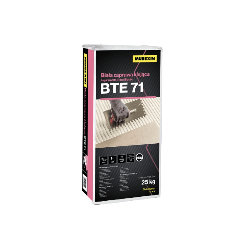 Biały klej wysokoelastyczny TRASS BTE 71 C2TE S1 - 25KG