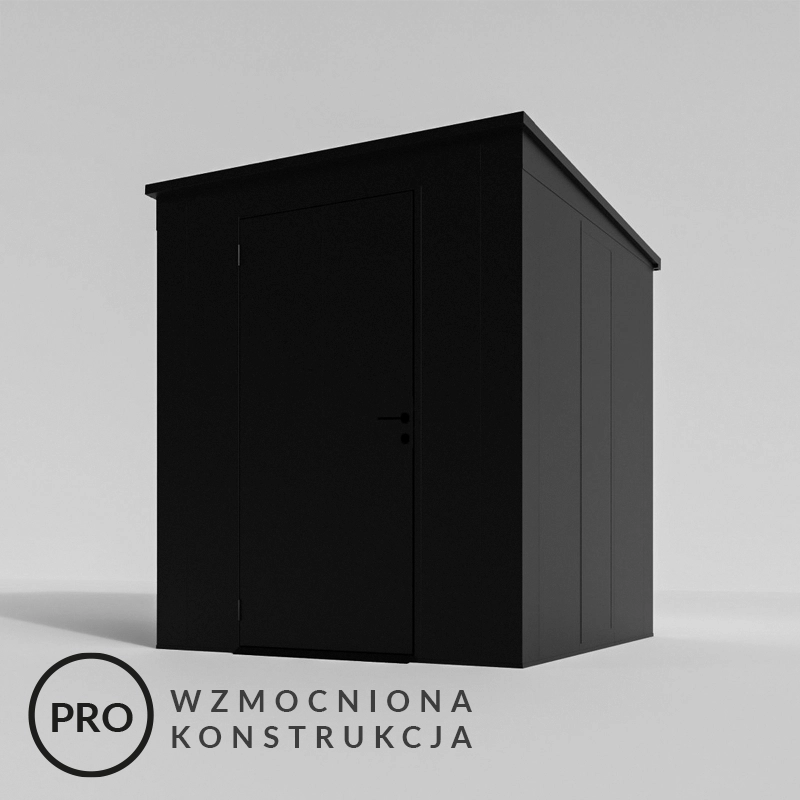 Domek narzędziowy ogrodowy, wzmocniona konstrukcja - czarny